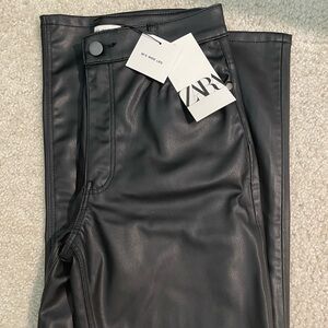NWT Zara Faux Leather Pants Size 4
